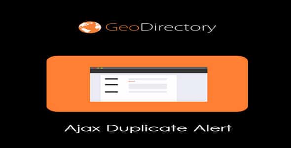 Plugin GeoDirectory Ajax Duplicate Alert - WordPress