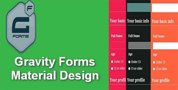 Plugin Gravity Forms Material Design - WordPress