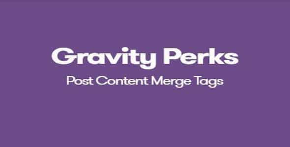 Plugin Gravity Perks Post Content Merge Tags - WordPress