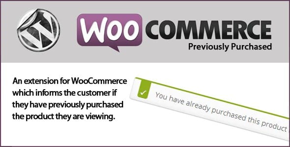 Plugin WooCommerce Previously Purchased - WordPress