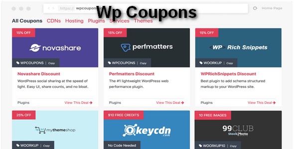 Plugin Wp Coupons - WordPress