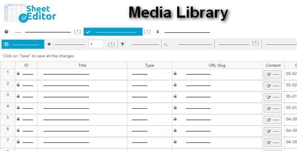 Plugin Wp Sheet Editor Media Library - WordPress