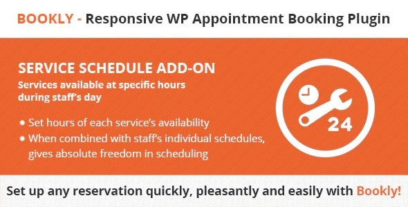 Plugin Bookly Service Schedule Addon - WordPress