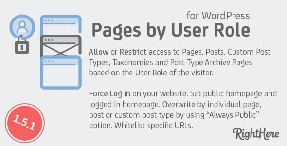 Plugin Pages by User Role for WordPress