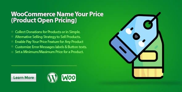 Plugin WooCommerce Name Your Price - WordPress