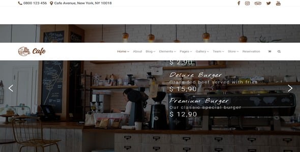 Tema Cafe Visualmodo - Template WordPress