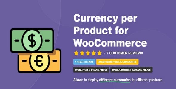 Plugin Currency per Product for WooCommerce Pro - WordPress