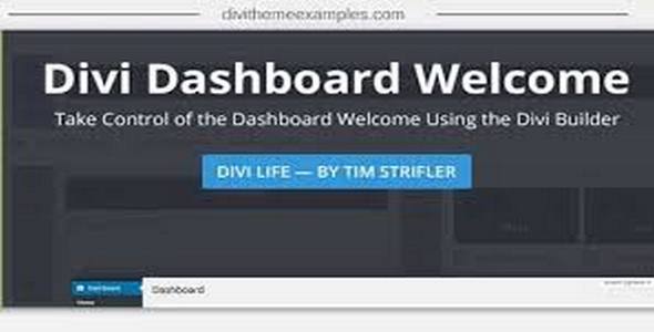 Plugin Divi Dashboard Welcome - WordPress