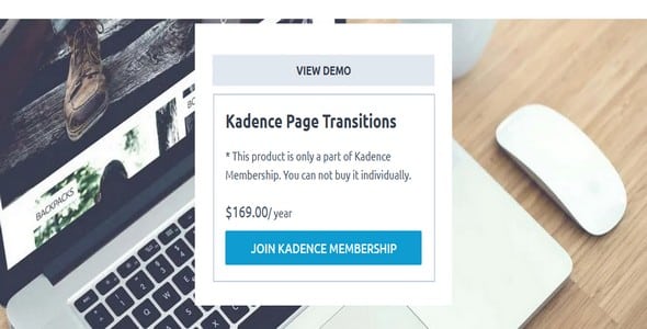 Plugin Kadence Page Transitions - WordPress