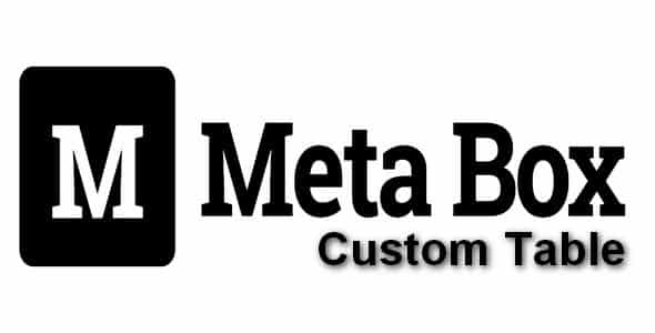 Plugin Meta Box Custom Table - WordPress