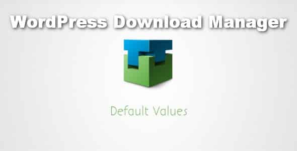 Plugin WordPress Download Manager Default Values - WordPress