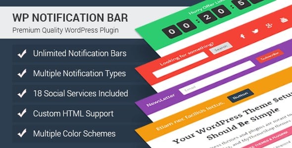 Plugin Wp Notification Bar Pro - WordPress
