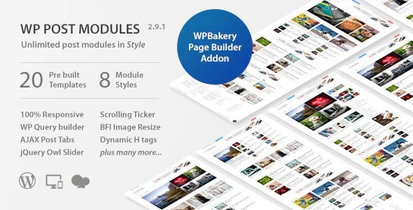 Plugin Wp Post Modules for NewsPaper and Magazine Layouts - WordPress