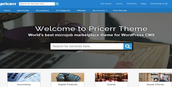 Tema Pricerr - Template WordPress