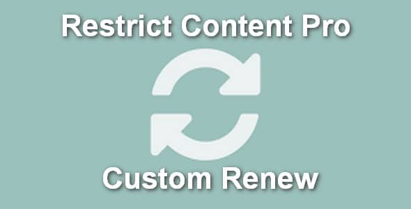 Plugin Restrict Content Pro Custom Renew - WordPress