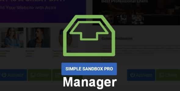 Plugin Simple Sandbox Pro Manager - WordPress