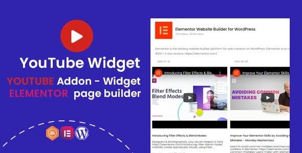Plugin YouTube Widgets - WordPress