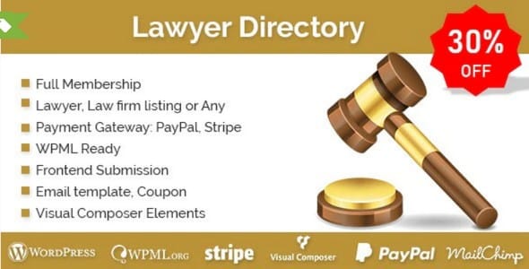 Plugin Lawyer Directory - WordPress