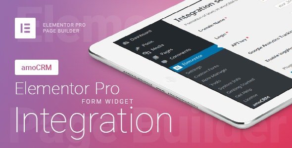 Plugin Elementor Pro Form Widget AmoCRM Integration - WordPress
