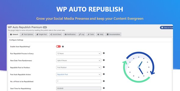 Plugin Wp Auto Republish Premium - WordPress