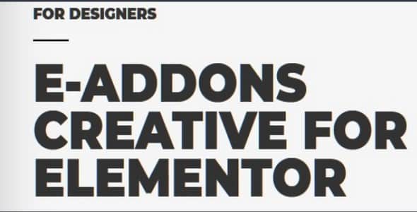 Plugin E-addons Creative for Elementor - WordPress