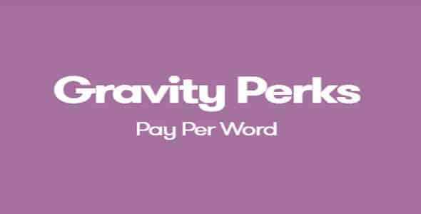 Plugin Gravity Perks Pay Per Word - WordPress