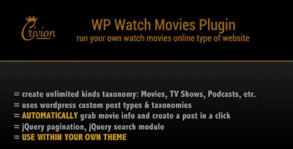 Plugin Wp Watch Movies TV Shows Online - WordPress