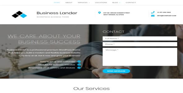 Tema Business Lander - Template WordPress