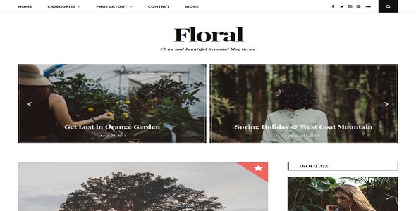Tema Floral - Template WordPress