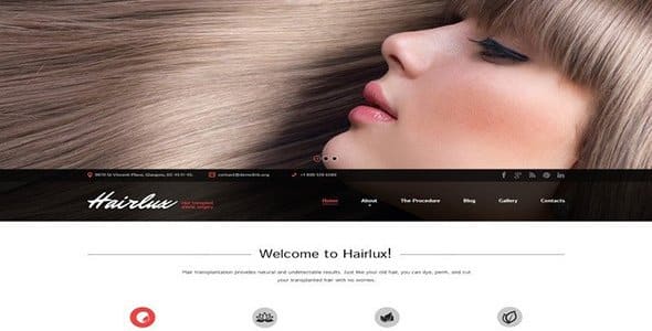 Tema Hairlux - Template WordPress