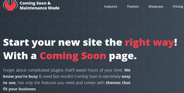 Plugin Coming Soon Maintenance Mode Pro - WordPress